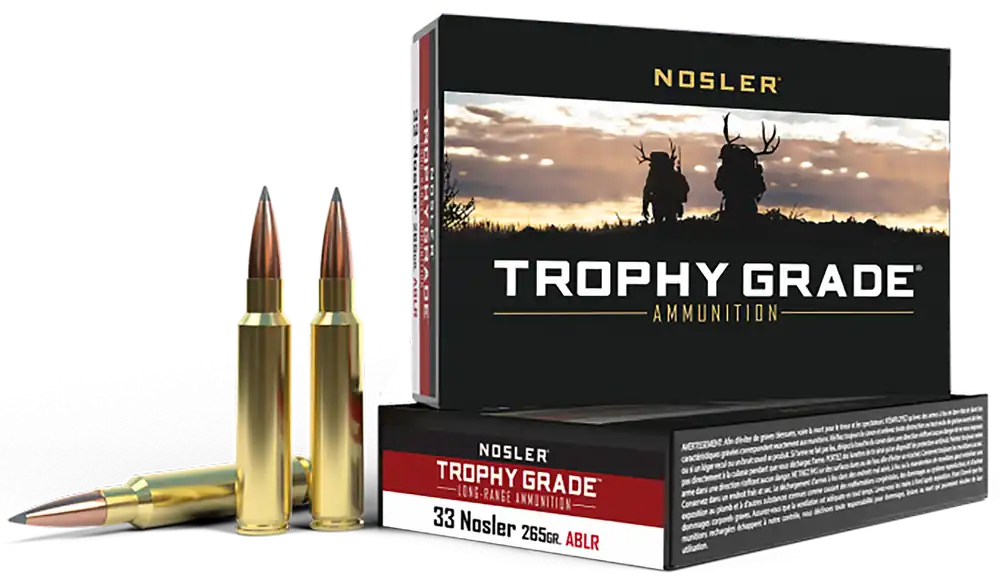 Nosler Trophy Grade Long-Range 33Nosler 265gr AccuBond Spitzer 20/Box