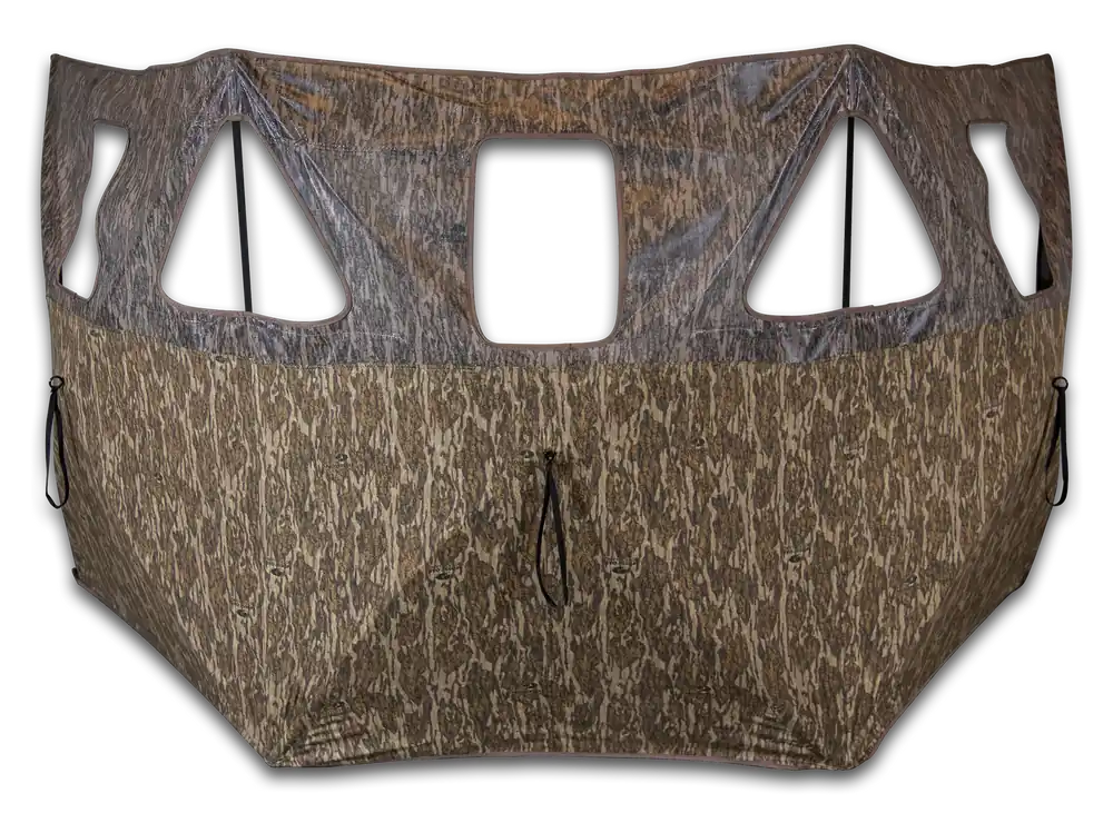 Primos 65165 Double Bull 3-Panel Stakeout Blind in Mossy Oak BottomLand