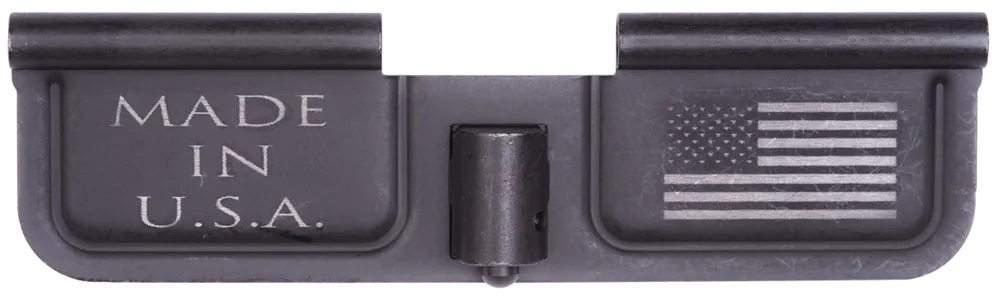 Spikes SED7002 AR-15 Ejection Port Door with USA/Flag Design - Black Phosphate Steel