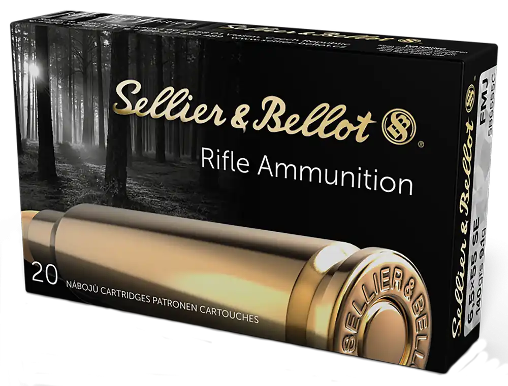 Sellier & Bellot 6.5x55 Swedish 140gr FMJ BT Rifle Ammo - 20 Rounds
