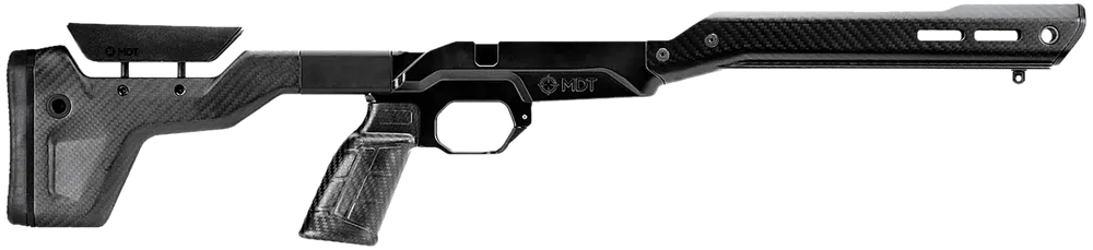 MDT Sporting Goods HNT26 Chassis System for Howa 1500 SA/Weatherby Vanguard - Black Carbon Fiber, AICS Mag Compatible