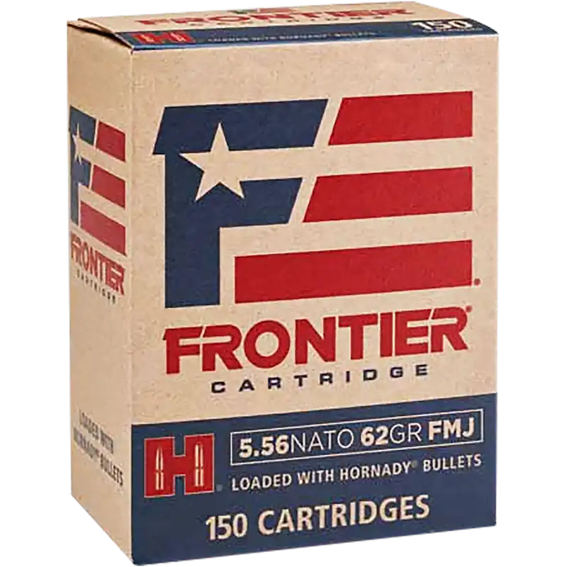 Frontier Cartridge FR2615 5.56x45mm NATO 62gr FMJ Rifle Ammo - 150 Rounds Per Box