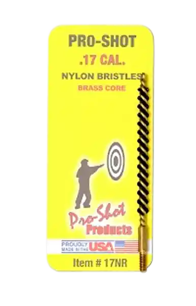 Pro-Shot .17/.177 Cal Rifle Bore Brush with Nylon Bristles and Brass Core