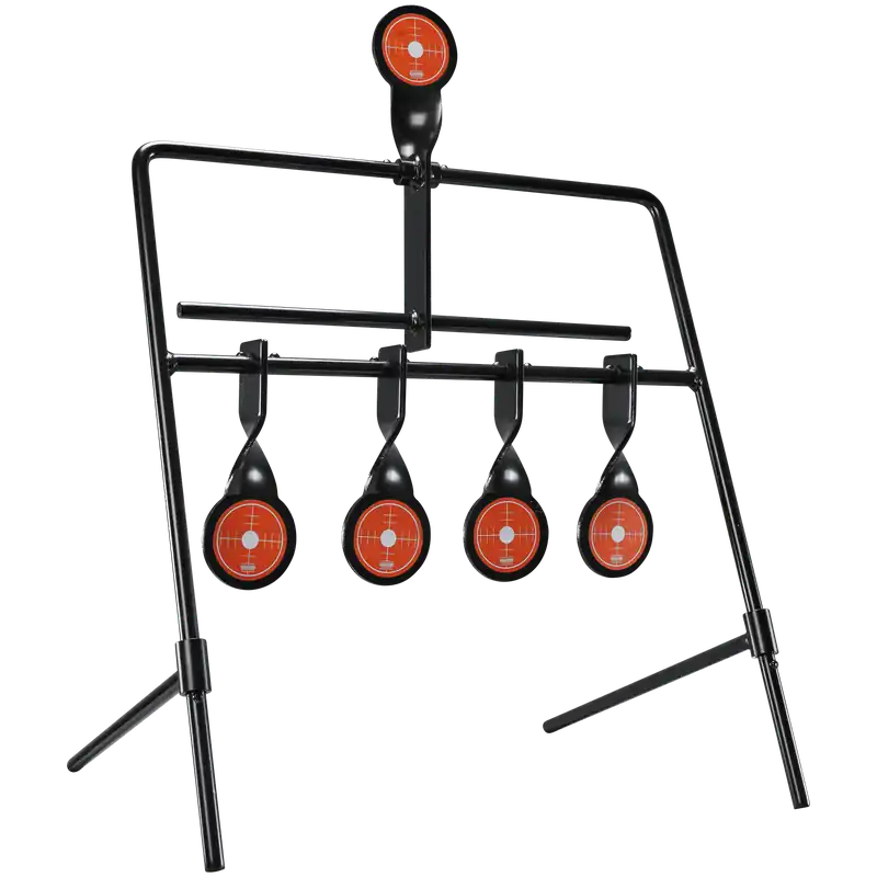 Champion Auto Reset Rimfire Target System - 5 Targets, Black/Orange, 6.83 lbs