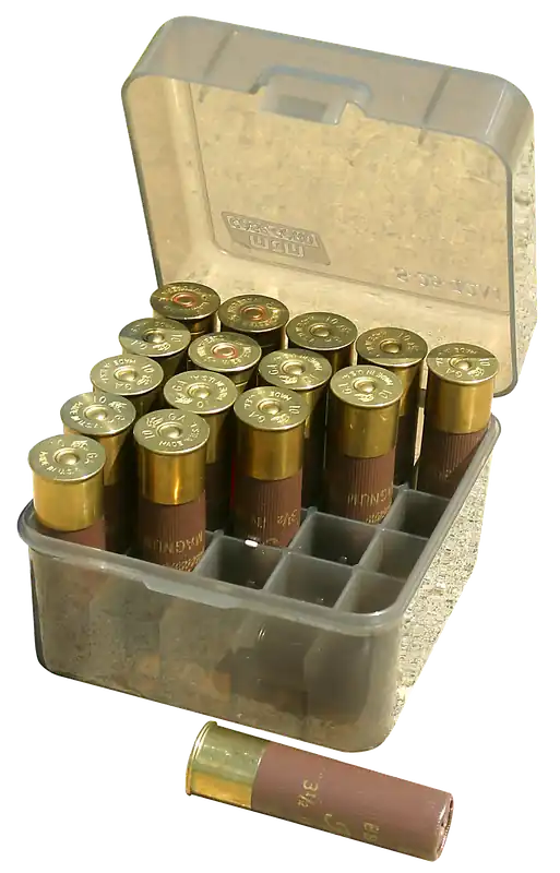 MTM Case-Gard S2512M41 25-Round Multi-Gauge Shotshell Box - Clear Smoke Polypropylene