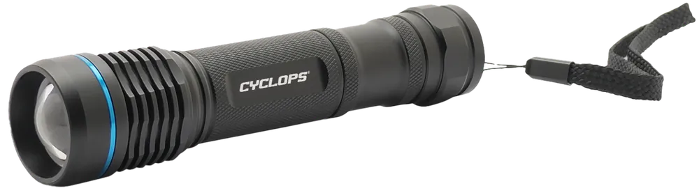 Cyclops Steropes 700 Black Anodized LED Flashlight - 400/700 Lumens