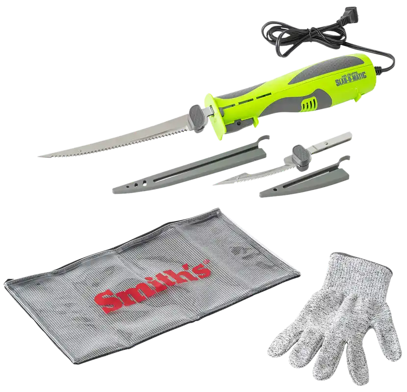 Smiths Products Mr. Crappie Slab-O-Matic Fillet Knife Set with Accessories