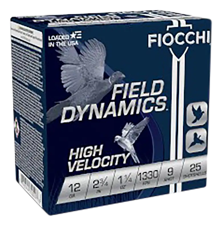 Fiocchi 12 Gauge High Velocity 9 Shot Ammo - 25 Rounds Per Box