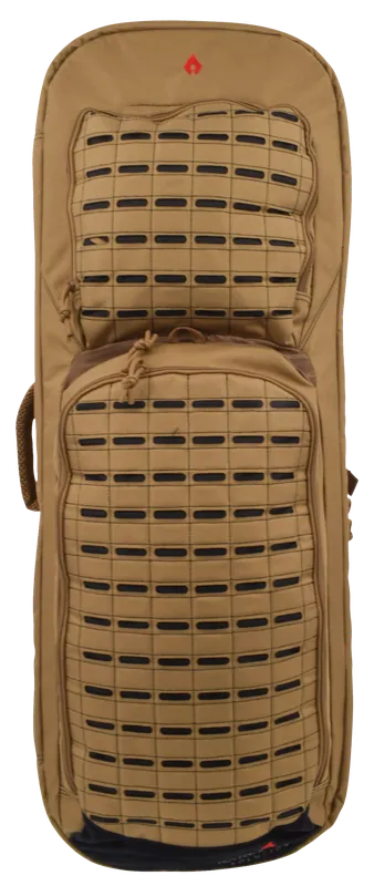 Advance Warrior Solutions Tactical Rifle Backpack, 28" Tan Polyester with Molle Front and Side Handle