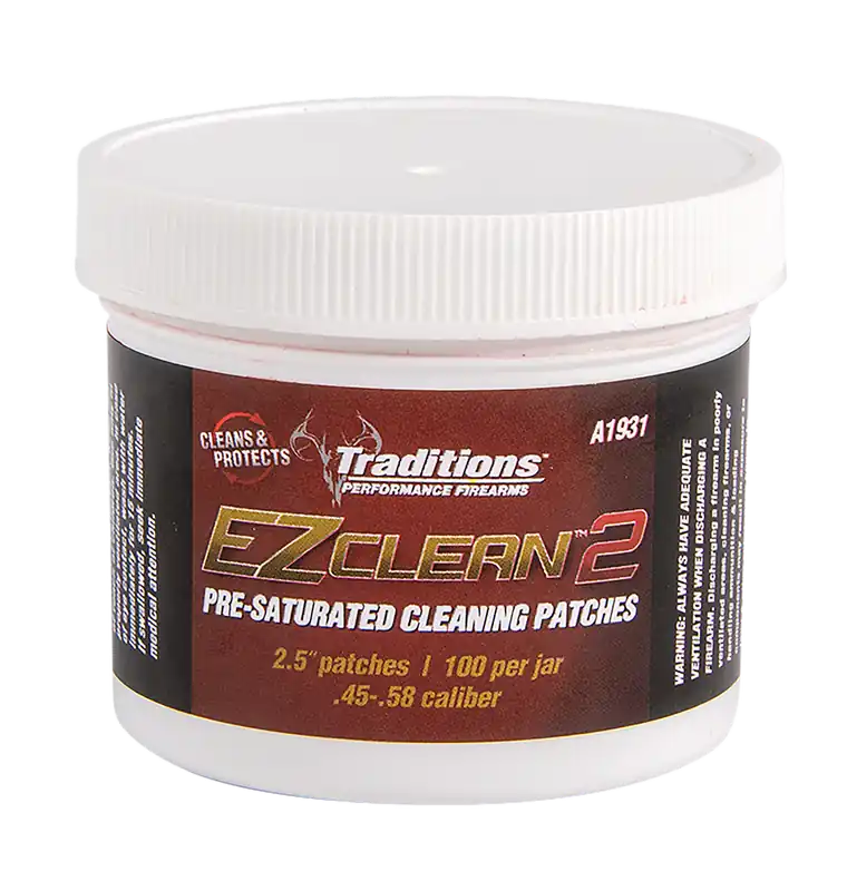 Traditions A1931 EZ Clean 2 Patches for .45-.54 Cal, 100 Count