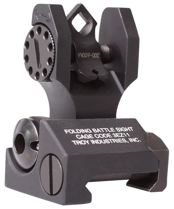 Troy Industries Rear Folding BattleSight Dioptic for AR-15 - Black Anodized Finish