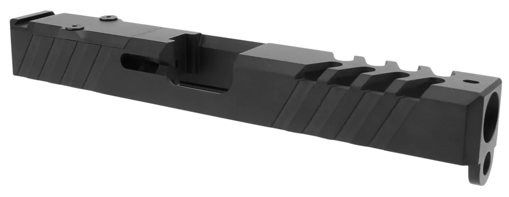 Glock 17 Gen3 9mm Luger Replacement Slide with Optics Cut & Ports - Graphite Black Cerakote Stainless Steel
