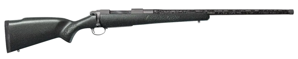 Nosler M48 Mountain Carbon 28 Nosler Rifle with Tungsten Gray Finish and Granite Green Stock