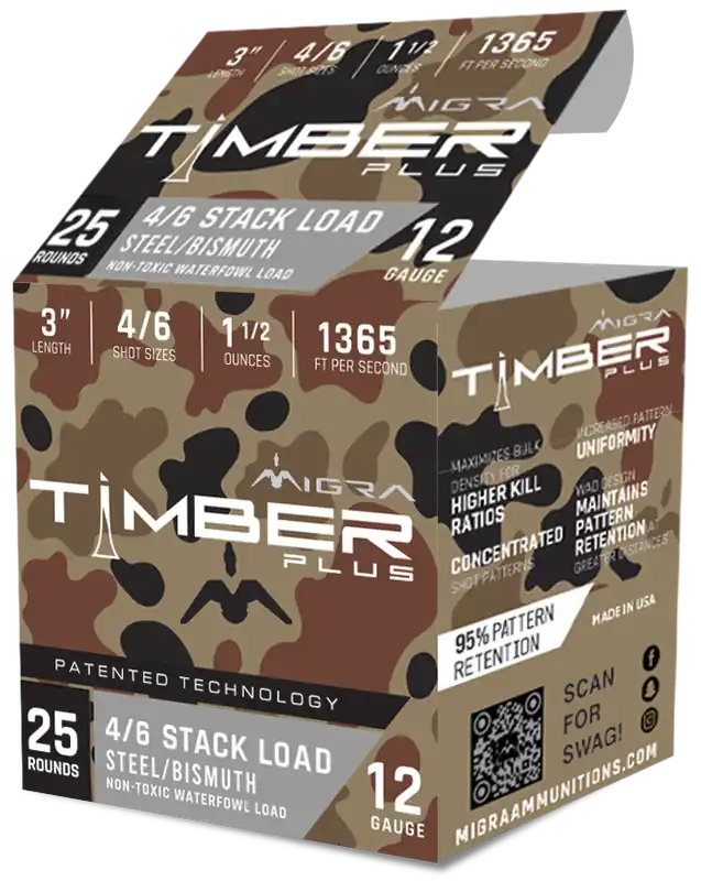 Migra Ammunitions M12SB46 12 Gauge 3" 1 1/2oz 4/6 Shot 25/Box 10/Case