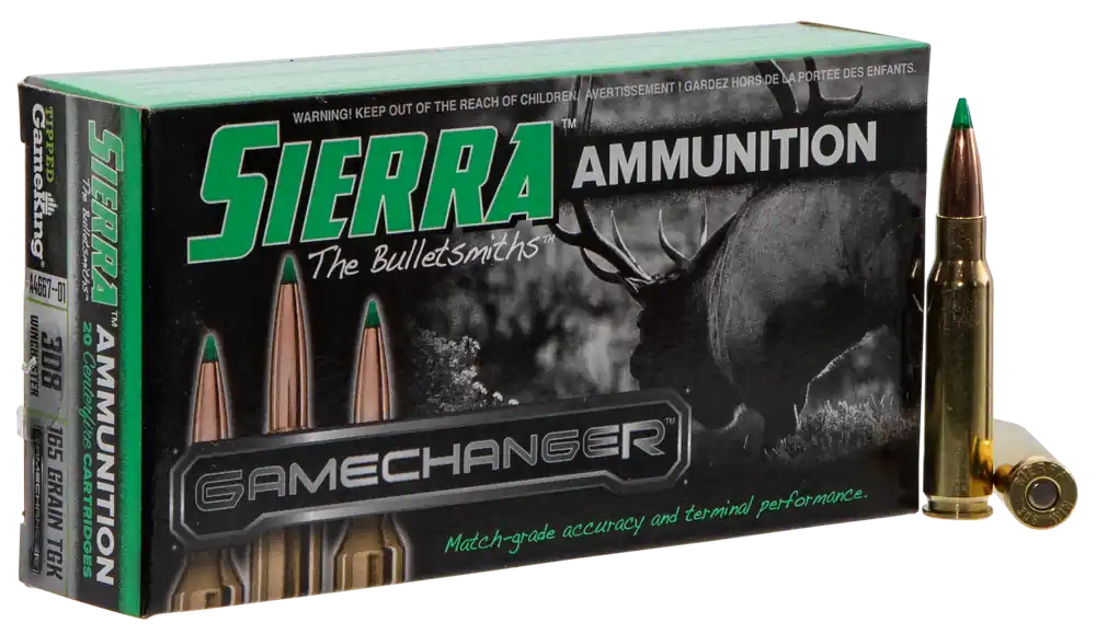 Sierra A466701 GameChanger .308 Win 165gr Tipped GameKing - 20 Rounds/Box, 10 Boxes/Case