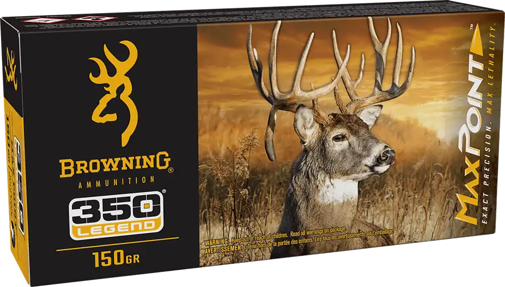Browning Ammo B192103502 Max Point 350 Legend 150gr - 20 Rounds per Box, 10 Boxes per Case
