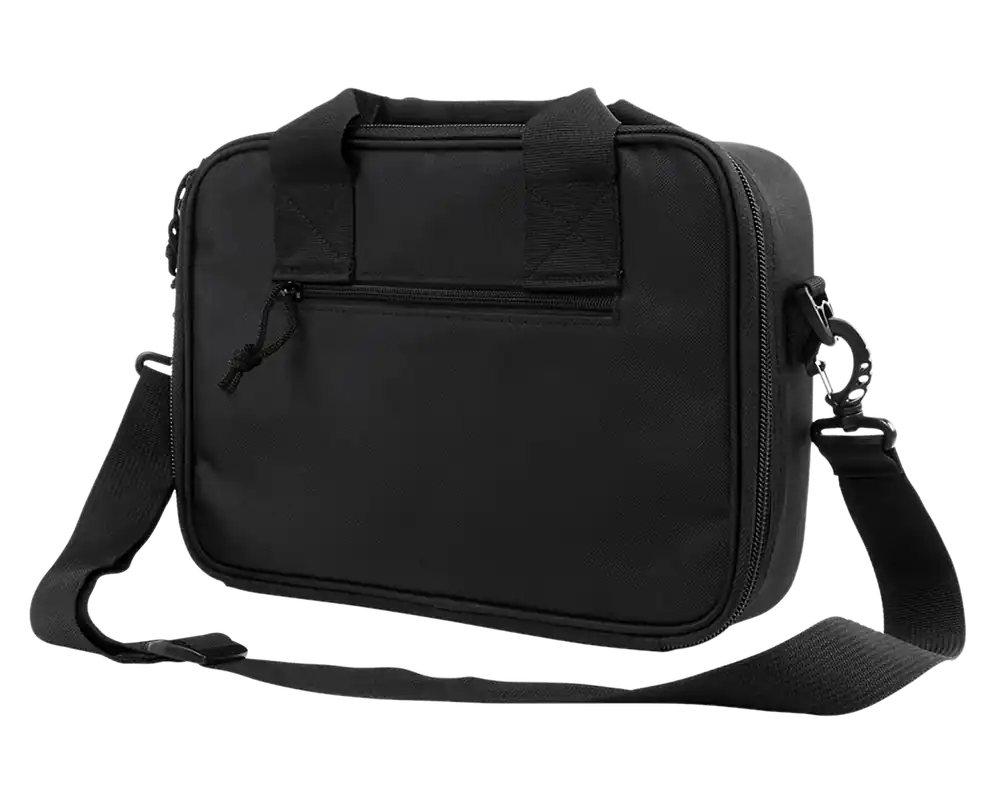 NcStar VISM Double Pistol Range Bag with Mag Pouches and Black Finish