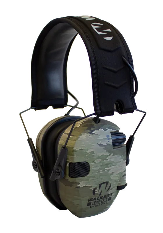Walker's Razor PRO Digital Electronic Muff - ATACS-IX Camo/Black, 23 dB Noise Reduction