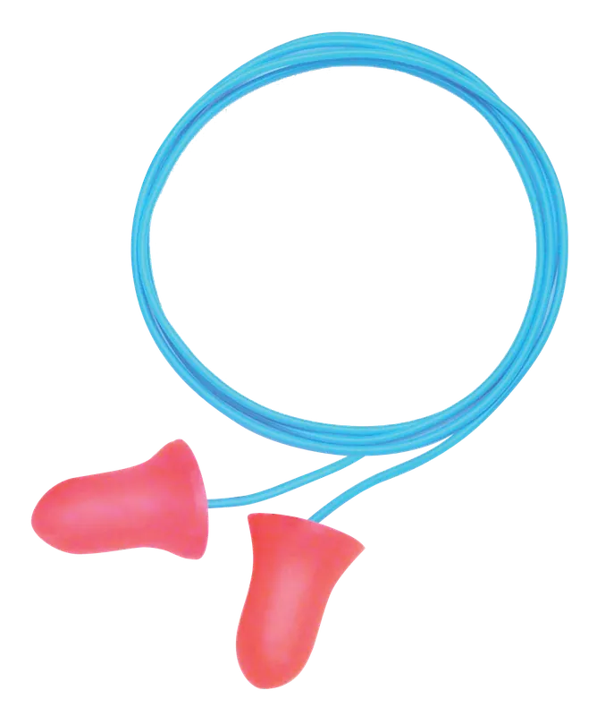 Howard Leight R01180 Corded Ear Plugs - Super Leight Foam, 33 dB, Behind The Neck, Red, Adult, 3 Pairs