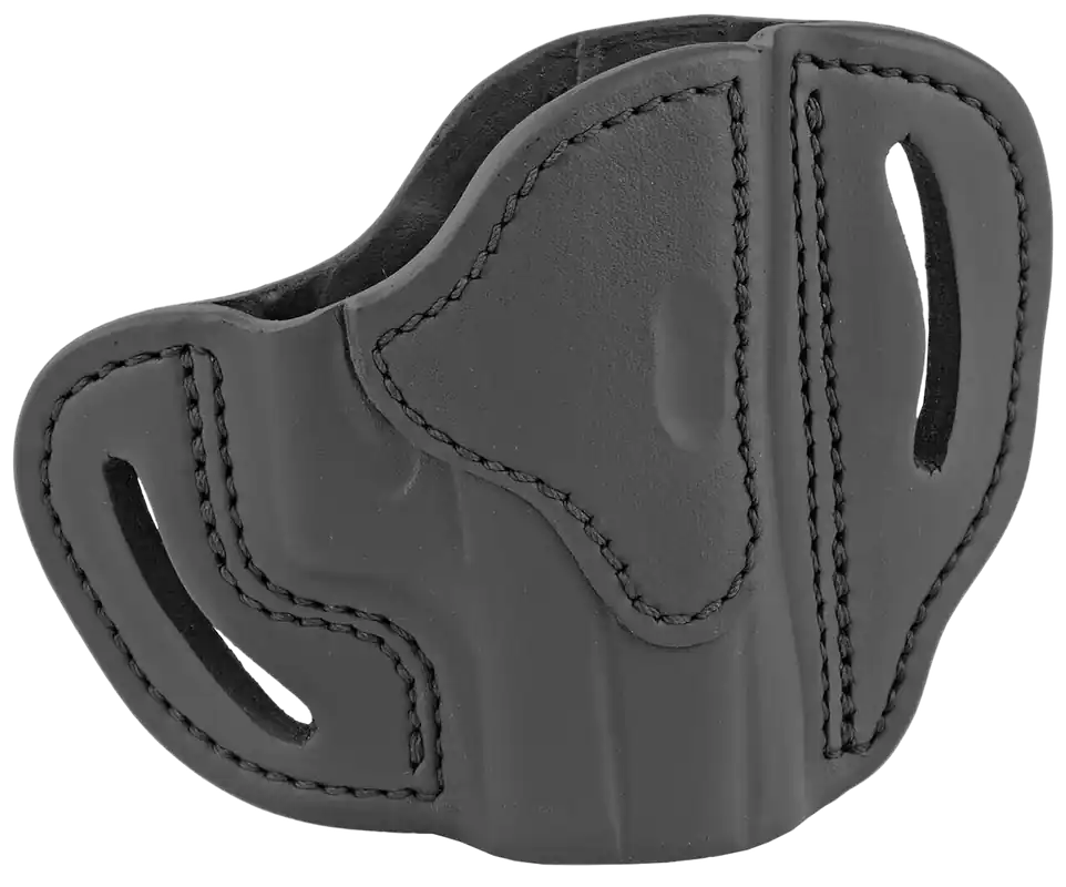 Stealth Black Leather Belt Slide Holster for Glock 43/Sig P365/Walther PPK - Right Handed