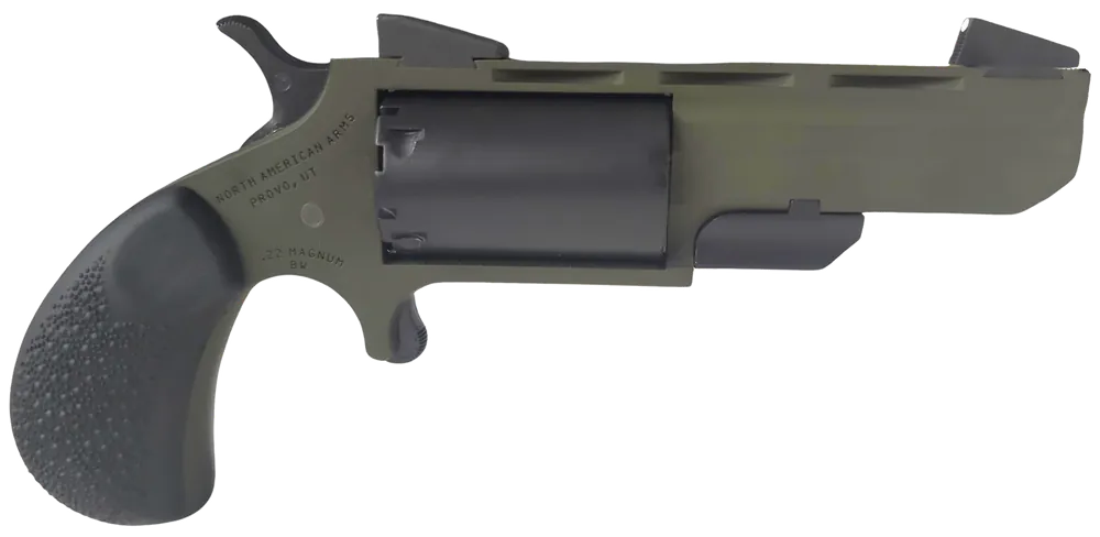 North American Arms TGHMB Green Huntsman .22 MAG Revolver with OD Green Cerakote Finish and Black Cobblestone Grip
