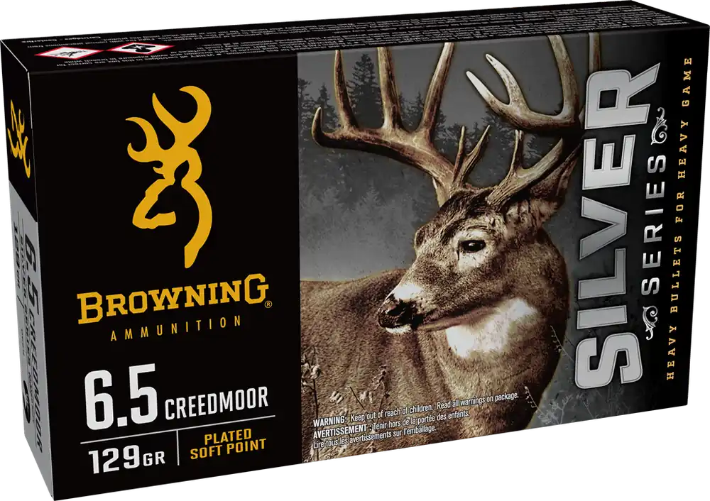 Browning Silver 6.5 Creedmoor 129gr PSP Ammo - 20 Rounds per Box