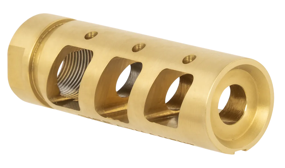 Gold Nitride Titanium Muzzle Device for .30 Caliber with 5/8"-24 Threads