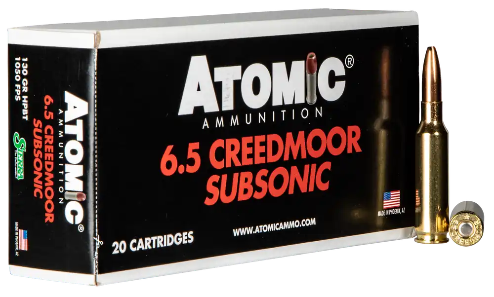 Atomic Ammunition 6.5 Creedmoor Subsonic 130 gr Sierra MatchKing BTHP 20RD