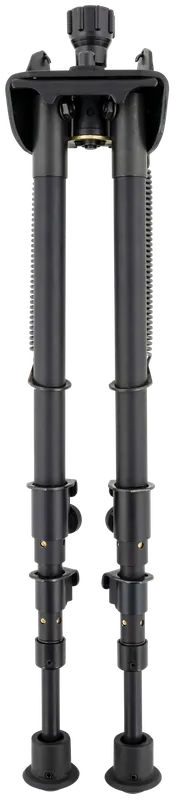 Harris S-25CP Swivel Bipod with Picatinny Mount, 13.5-27" Black Steel/Aluminum, Rubber Feet