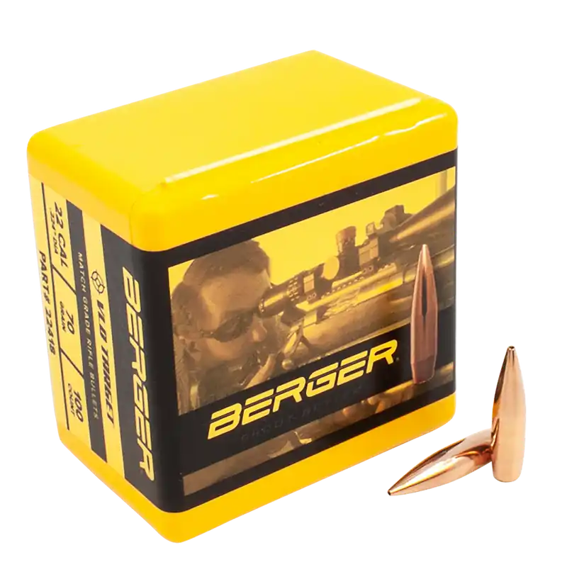 Berger Bullets 22418 VLD Target 22Cal 70gr - 100 Count Box