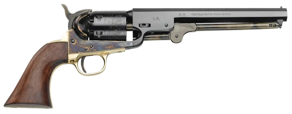 Pietta 1851 Navy .44 Caliber Revolver with Color Case Hardened Frame and Walnut Grip