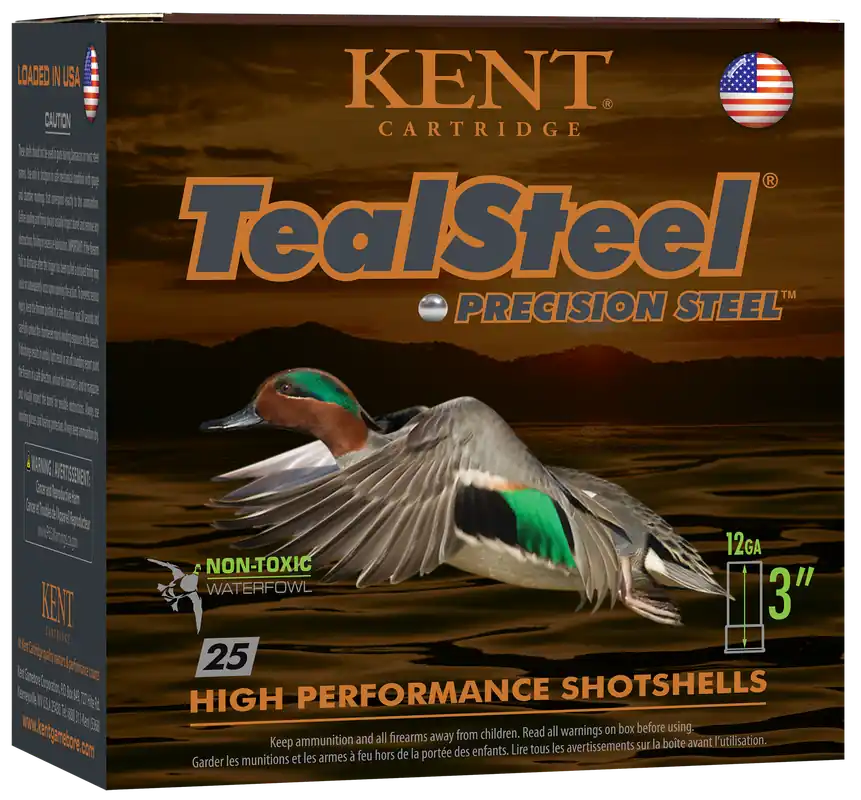 Kent Cartridge TealSteel 12 Gauge 3" 1 1/4oz #6 Shot 25/Box