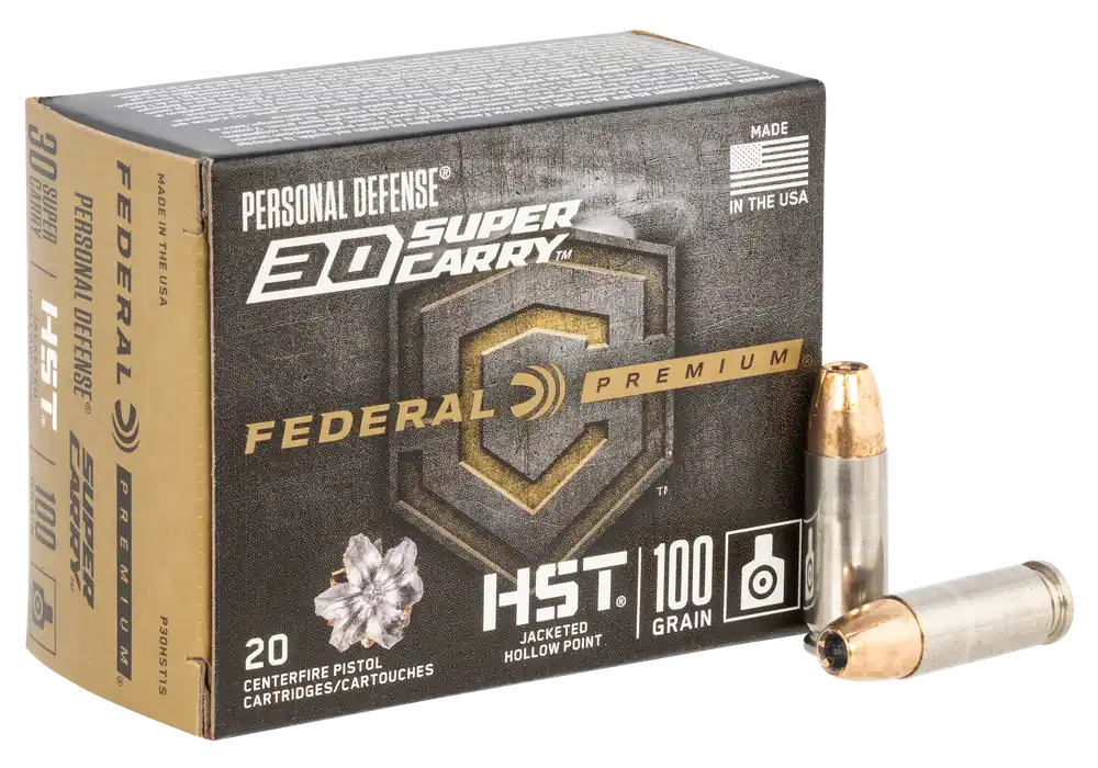 Federal Premium Personal Defense 30 Super Carry 100gr HST JHP - 20/Box, 10/Case
