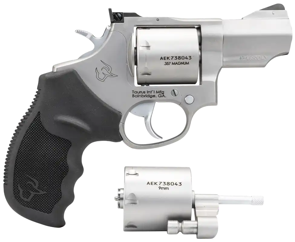 Taurus 2-692029 Medium Frame Revolver - .357 Mag/.38 Special +P/9mm, 7-Round, 2.5" Matte Stainless Finish with Transfer Bar Safety