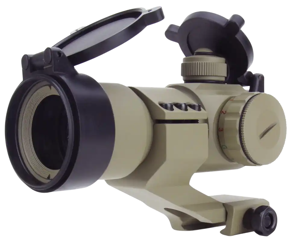 TacFire RD004T 1x30 Dual Illuminated Red/Green Dot Sight - Tan, 2 MOA Dot
