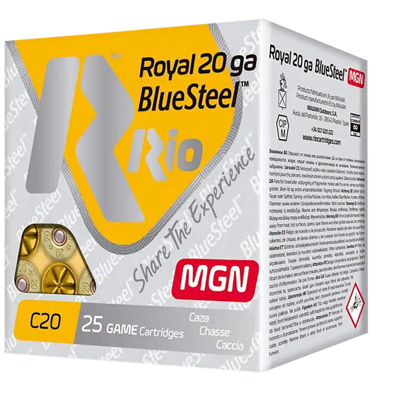 Rio Ammunition BlueSteel 20 Gauge 3" 1oz 4 Shot 25 Rounds