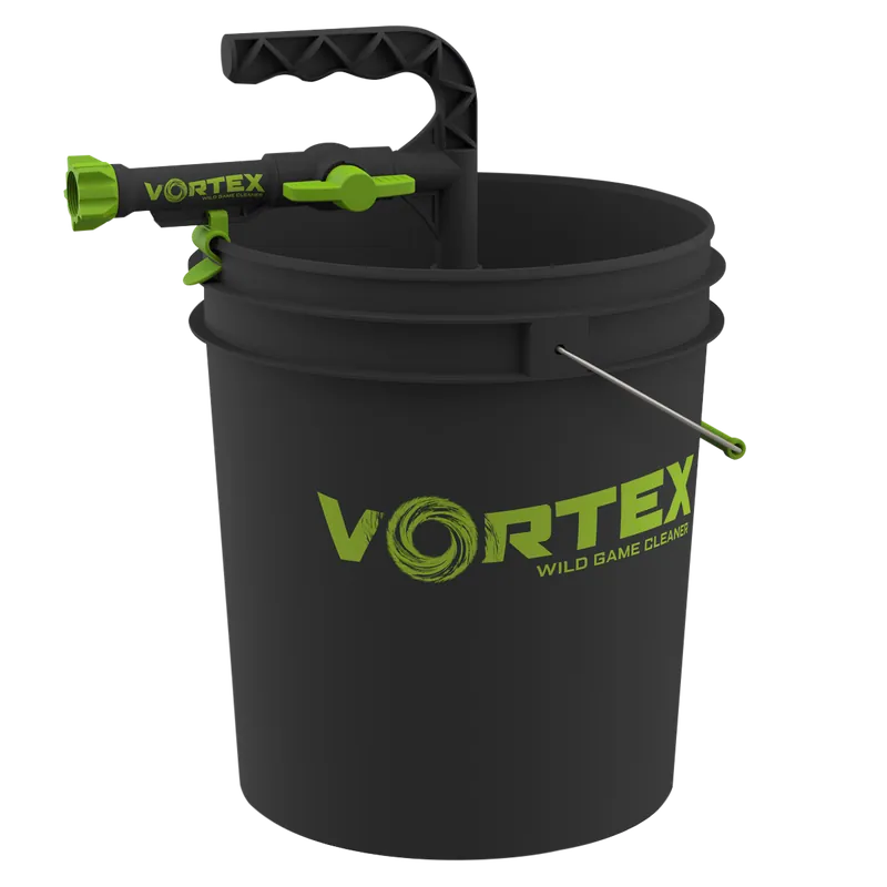 HME Wild Game Cleaner with Bucket - Black/Green ABS Plastic