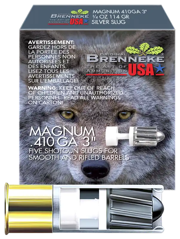 Brenneke SL4103M Magnum 410 Gauge 3" Slug Shot - 5 Rounds per Box, 90 per Case