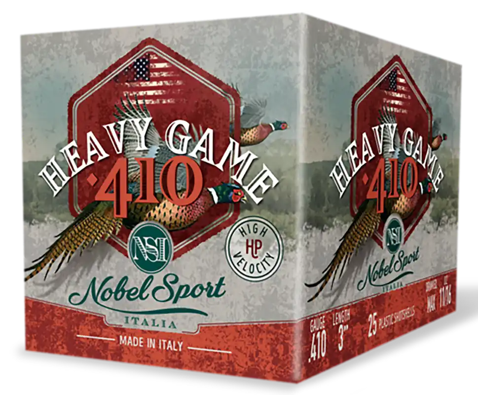 Nobel/Eurosports Heavy Game 410 Gauge 3" Shotgun Shells - 25 Box/10 Case