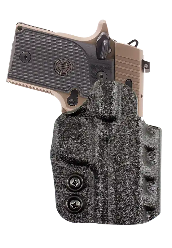 DeSantis Gunhide Cazzuto OWB Black Kydex Paddle Holster for Glock Models 19/19 Gen 5/19X/23/32/45 - Right Handed