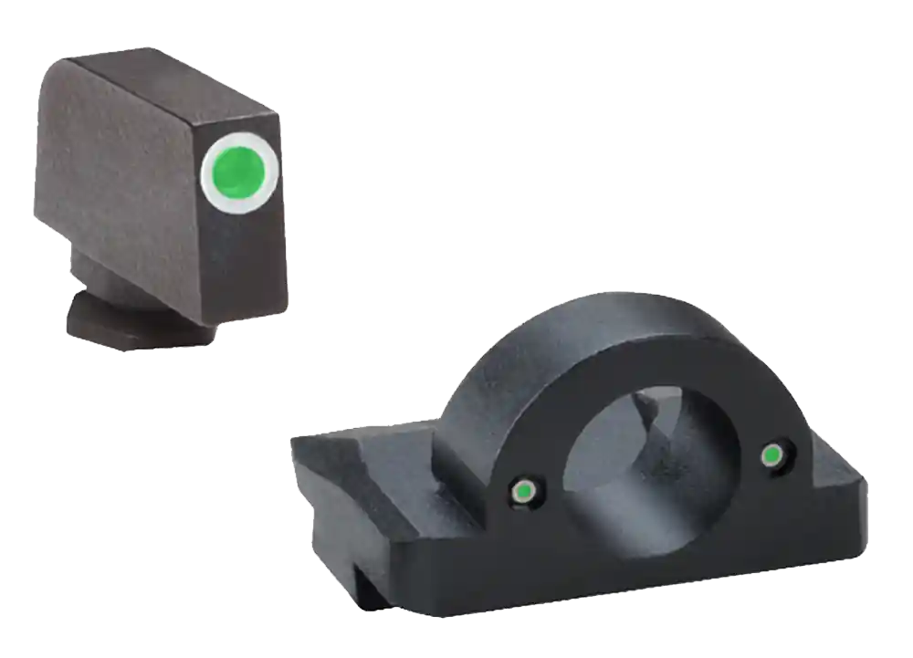 AmeriGlo GL126 Ghost Ring Sight Set for Glock with Green Tritium Sights