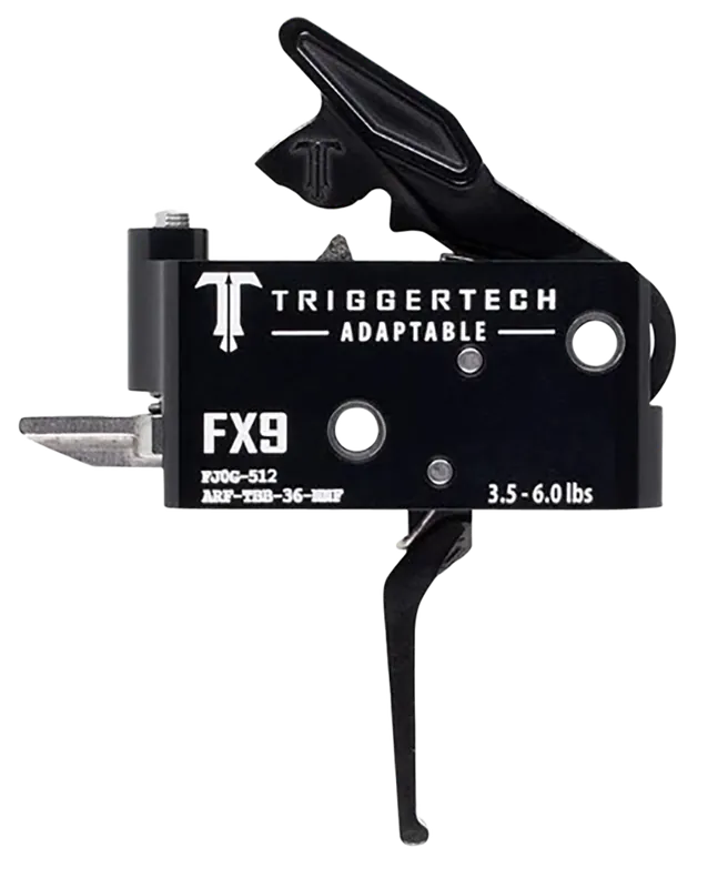 TriggerTech ARFTBB36NNF Adjustable Two-Stage Flat Trigger, 3.50-6 lbs Draw Weight, Black PVD Finish for FN FX9