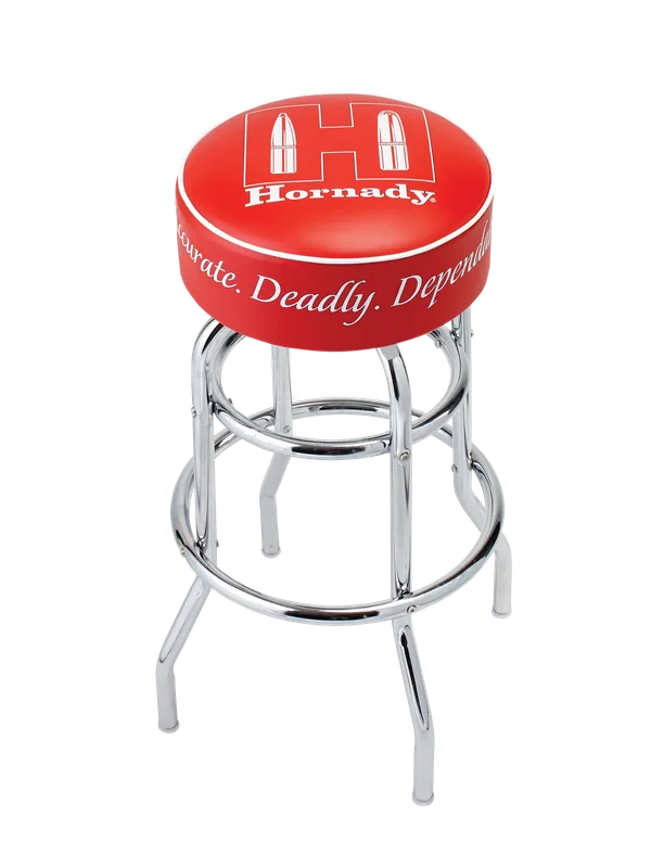 Hornady 99103 Chrome Red Reloading Bench Stool with Vinyl Seat