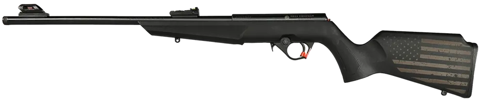 Rossi RB22 US Flag Compact .22 LR Rifle - 16.5" Threaded Barrel, 10+1 Capacity, Black Finish