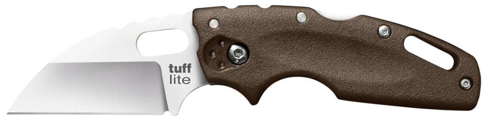 Cold Steel Tuff Lite Folding Knife with Sheepsfoot Blade and Dark Earth Handle