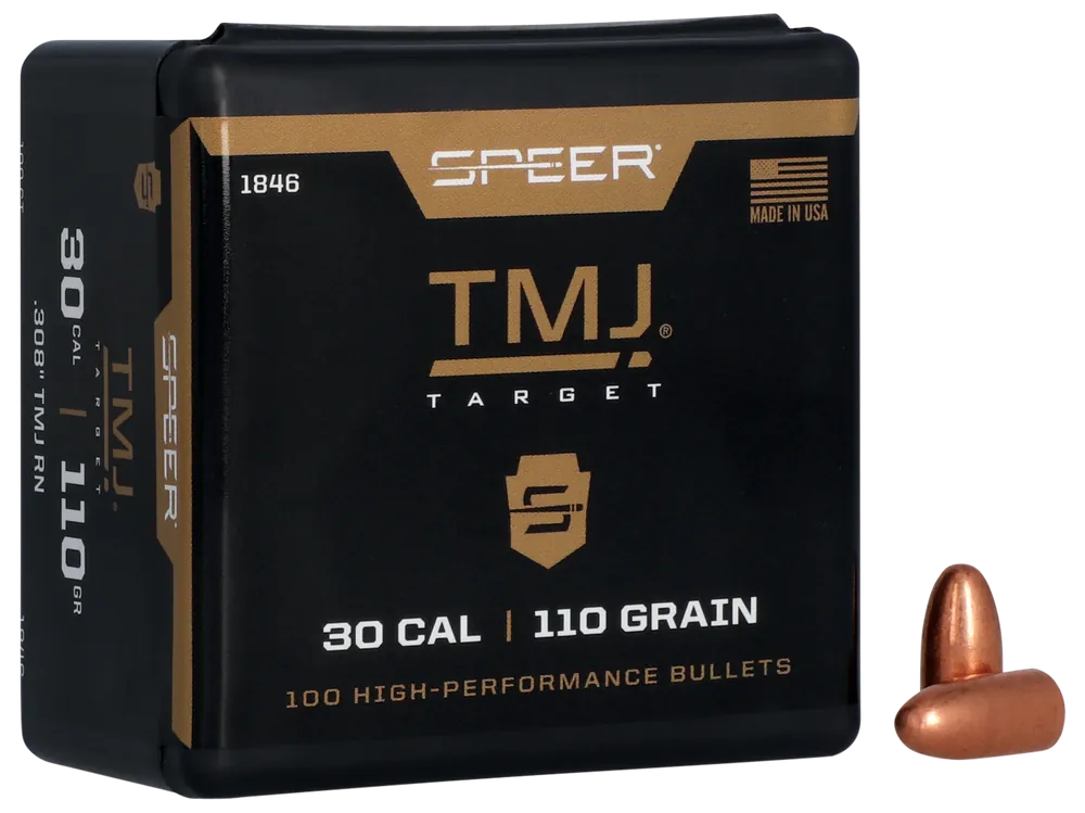 Speer 1846 TMJ 30Cal 110gr RN Bullets - 100/Box, 5/Case