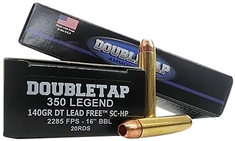 DoubleTap 350 Legend 140gr Lead-Free Ammunition - 20/Box, 50/Case