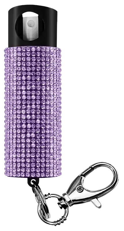 Lavender Pepper Spray Keychain with 18% OC/UV Dye, 16ft Range - SKYLINE USA INC