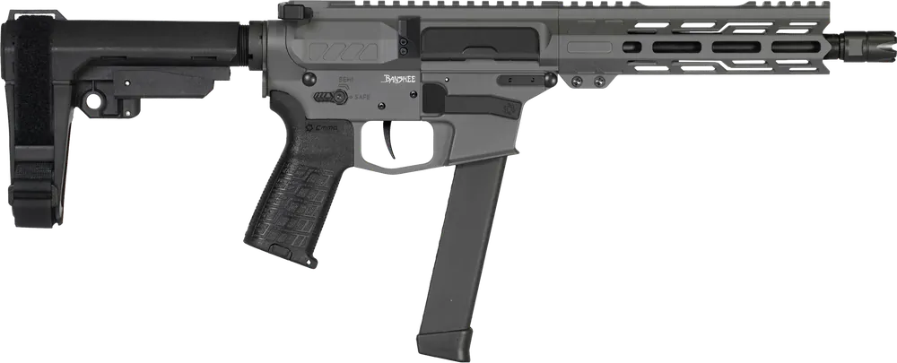 CMMG Banshee MKGS 9mm Luger with 8" Threaded Barrel and Tungsten Cerakote Finish