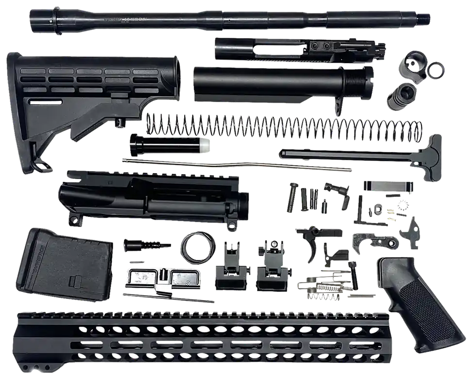 Bowden Tactical AR Rifle Kit with 13" M-Lok Handguard & Flip Up Sights